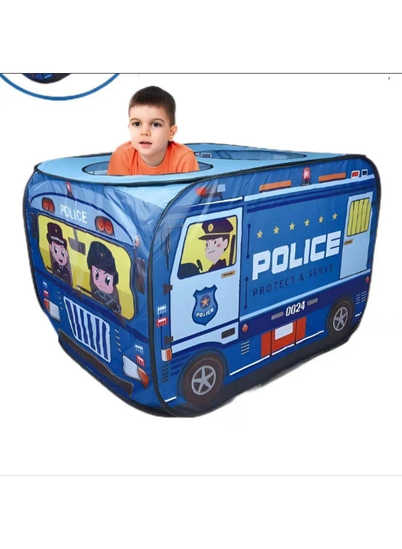خيمة لعب أتوبيس الشرطة للأطفال - مغامرة وخيال - Image 1