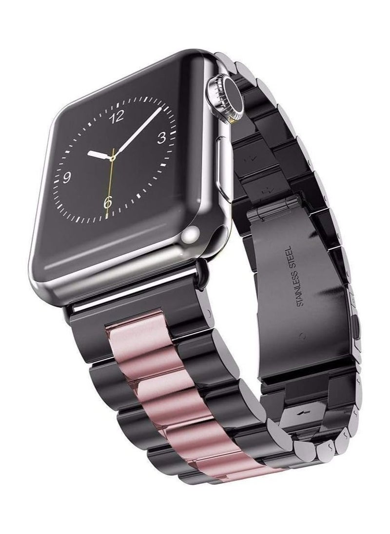 Metal Bands Compatible with Apple Watch Band 45mm, Stainless Steel Magnetic Absorption Strap, Wristband for iWatch Band for Apple Watch Series 7 - Image 1