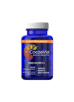 CocoaVia Memory+ Brain Supplement Clinically Proven Memory And Brain Booster Plant Based Supplement Sugar Free Gluten Free Vegan 750 Mg Cocoa Flavanols Capsules 30 Day Supply  - Image 2