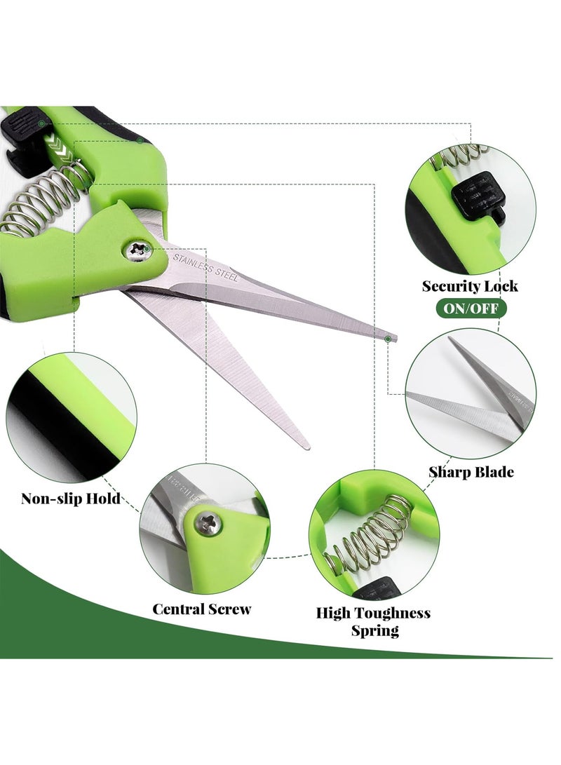 Generic Garden Pruning Shears, 4 Pcs Garden Professional Secateurs, Handheld Scissors Set with Gardening Gloves, Heavy Duty Garden Bypass Pruning Shears, Tree Trimmers Secateurs, Fruit Tree Pruning Shears  - Image 4