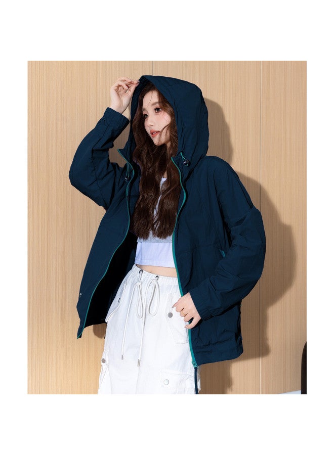 TonLion 2025 Spring/summer Women's Jacket Sun Protection Uv Blocking Solid Color Minimalist Casual Korean Style Lightweight Breathable Hooded - Image 5