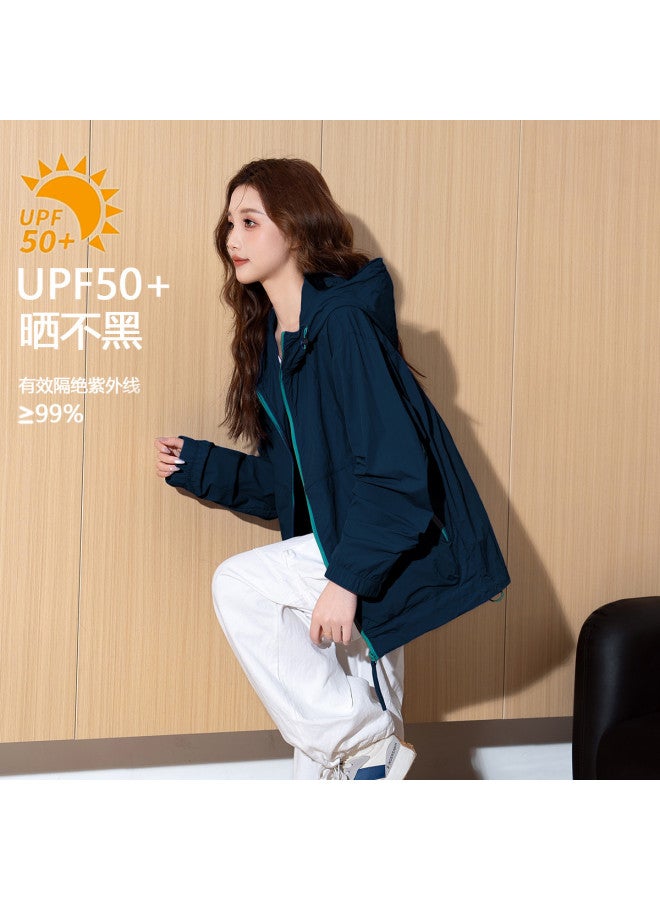 TonLion 2025 Spring/summer Women's Jacket Sun Protection Uv Blocking Solid Color Minimalist Casual Korean Style Lightweight Breathable Hooded - Image 2