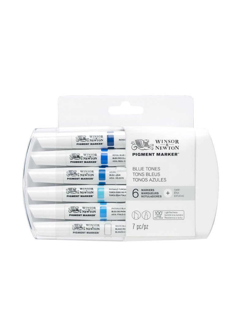 WINSOR & NEWTON Winsor and Newton pigment blue tones  set of 6 colors 
