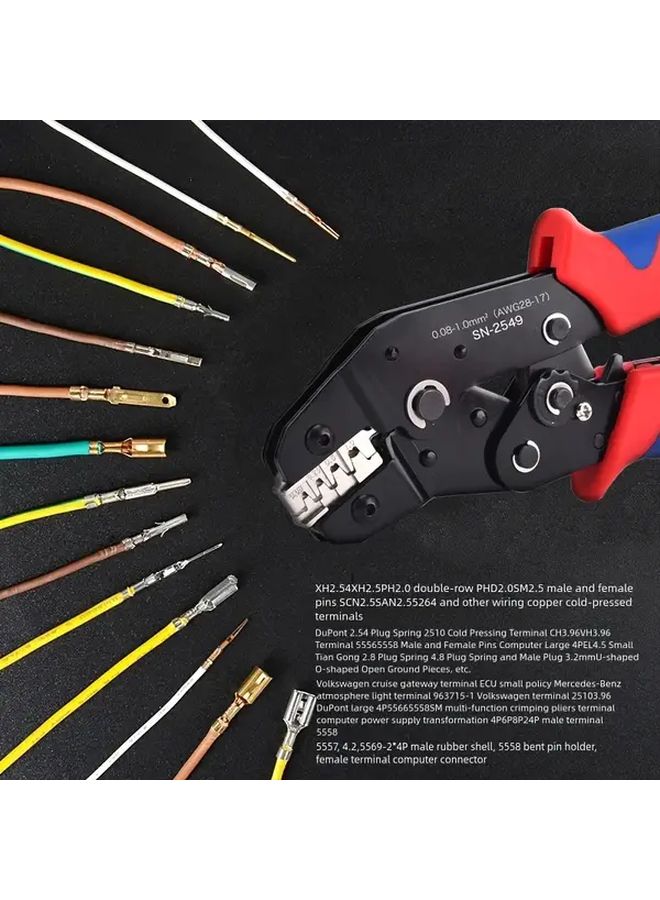 SN 2549 Crimper Heavy Duty Manual Ratcheting Tool For JST Molex Dupont Connectors - Image 5