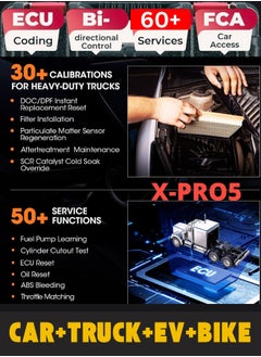 X-PRO5 Automotive OBD Diagnostic Computer All in One For Car/Trucks/EV/Heavy Duty Trucks/Motorbike, 2 Years Update With Online Repair Software  - Image 3