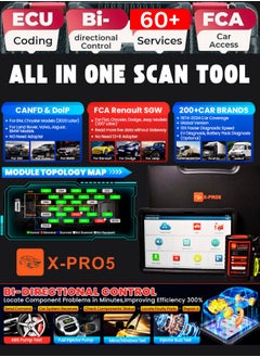 X-PRO5 Automotive OBD Diagnostic Computer All in One For Car/Trucks/EV/Heavy Duty Trucks/Motorbike, 2 Years Update With Online Repair Software  - Image 5
