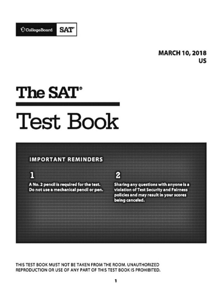 SAT Test Book - Writing and Language Year 2018 (Version 1.1)  - Image 3