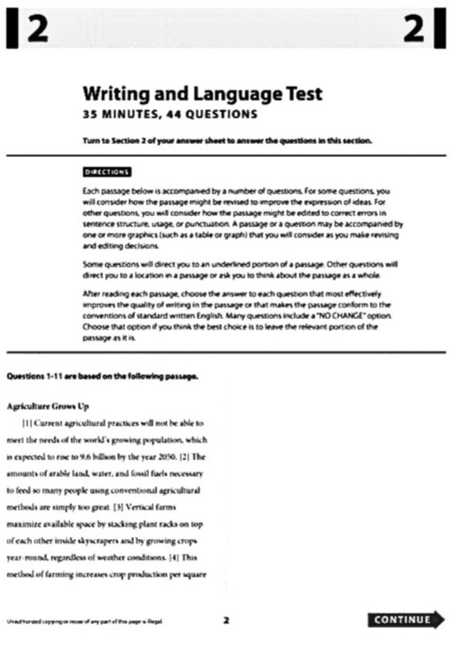 SAT Test Book - Writing and Language Year 2018 (Version 1.1)  - Image 4
