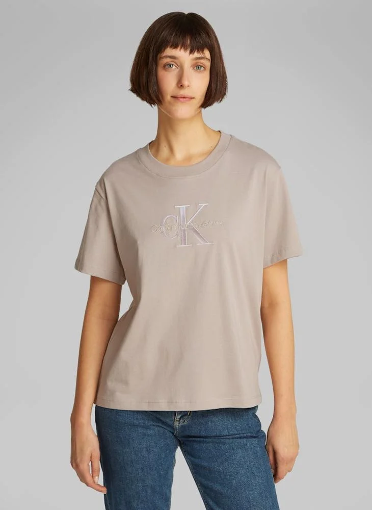 Calvin Klein Jeans Logo Detail Knitted T-Shirt