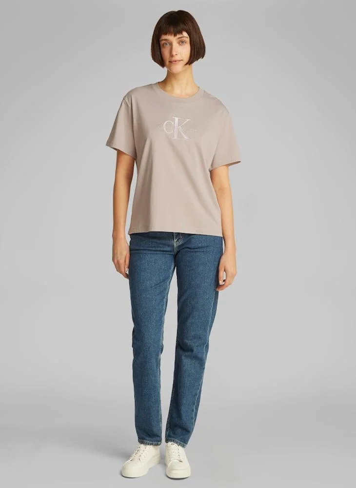 كالفن كلاين جينز Logo Detail Knitted T-Shirt