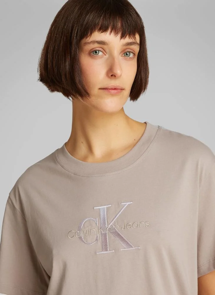 كالفن كلاين جينز Logo Detail Knitted T-Shirt