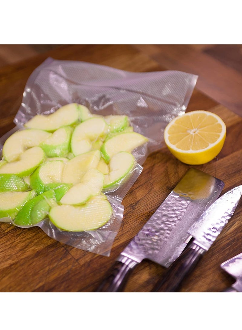 VIUAUAX أكياس تفريغ الهواء، أكياس ختم الطعام، أكياس ختم الطعام ذات تصميم شديد التحمل ومقطوعة مسبقًا من الدرجة التجارية مقاس 10*15 سم لتخزين الطعام بالحرارة، أكياس ختم آمنة للغليان حتى 280 درجة فهرنهايت، قابلة لإعادة الاستخدام (100 قطعة) - Image 2