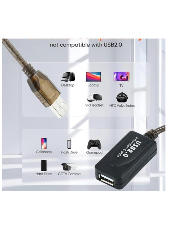 Haing USB 2.0 High Speed Active Extension / Repeater Cable 20M - Image 2