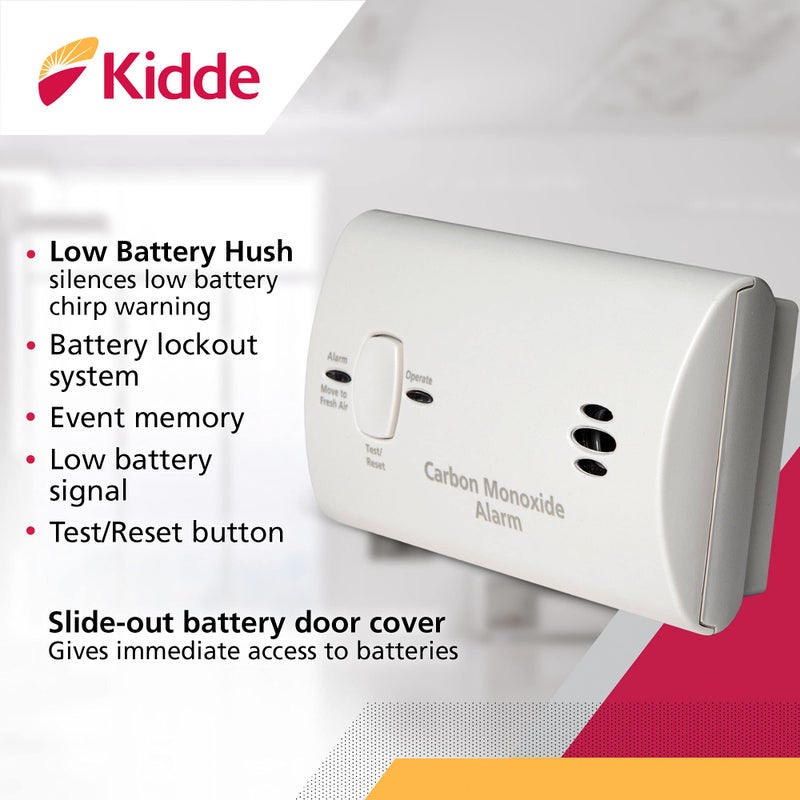 Kidde Carbon Monoxide Detector, Battery Powered CO Alarm with LEDs, Test-Reset Button, Low Battery Indicator, Portable - Image 2