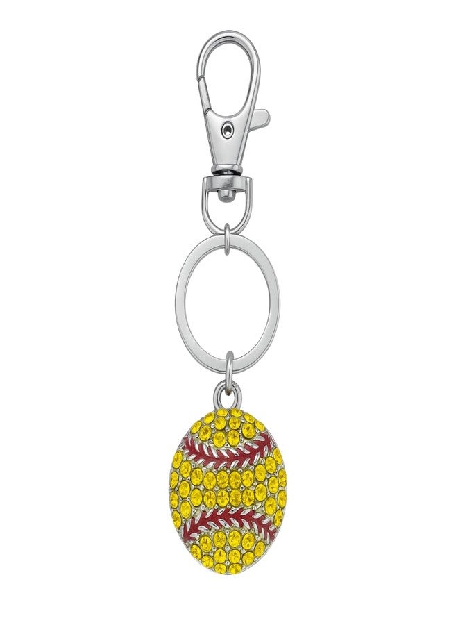 Sportybella Softball Keychain, Clip-On Zipper Pull with Softball Design, Sports Accessories & Gifts for Girls, Players, and Teams - Image 1