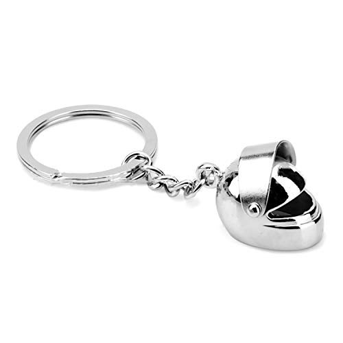 Hyning Creative Motorcycle Bicycle Movable Sunshade Helmet Key Chain Ring Keychain Keyring Keyfob - Image 1
