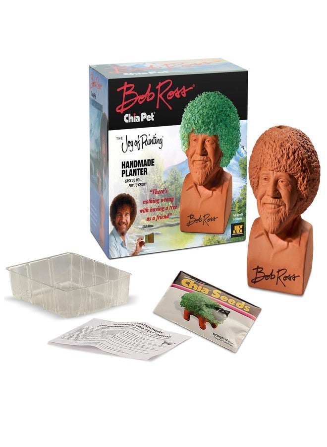 Chia Pet Bob Ross with Seed Pack, Decorative Pottery Planter, Easy to Do and Fun to Grow, Novelty Gift, Perfect for Any Occasion - Image 4