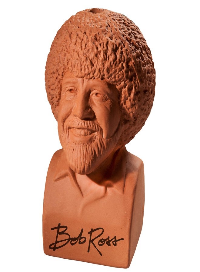 Chia Pet Bob Ross with Seed Pack, Decorative Pottery Planter, Easy to Do and Fun to Grow, Novelty Gift, Perfect for Any Occasion - Image 2
