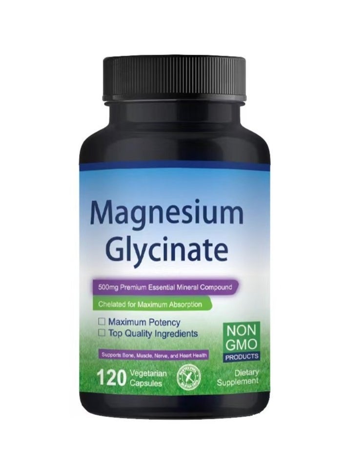 Magnesium Glycinate - High Absorption Magnesium Glycinate Capsules 120 Capsules - Image 1