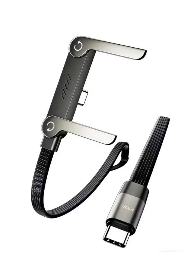 أيرلدوم 240W T-Shaped USB-C to USB-C Charging Cable – Fast Data & Power Transfer - Image 1