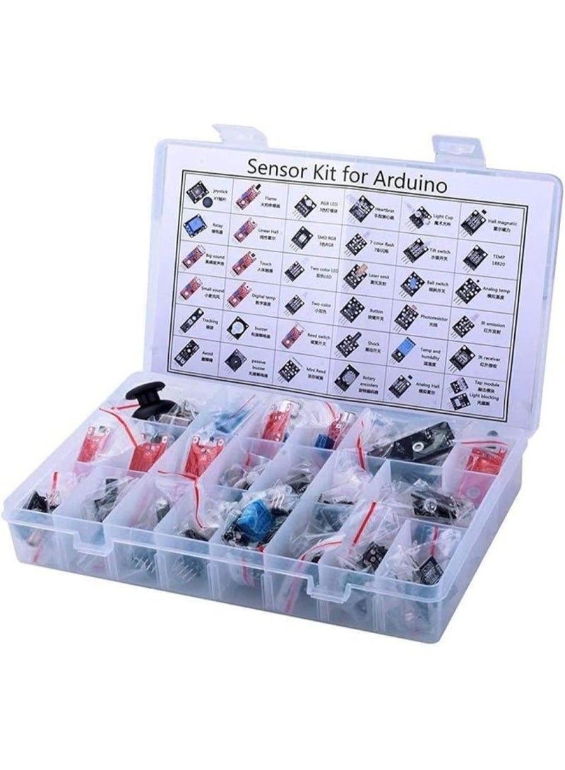 Upgraded 37 in 1 Sensor Modules Kit with Tutorial Compatible with Arduino IDE UNO R3 MEGA Nano