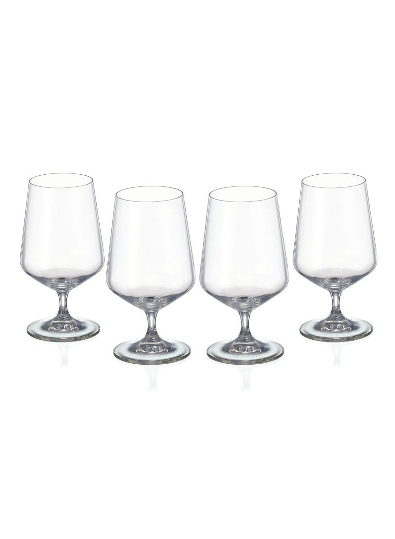 Crystalex Goblet Water Glass sIesta 310ml, Crystalline (Pack of 4) - Image 1