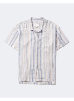 AE Short-Sleeve Linen Button-Up Shirt
