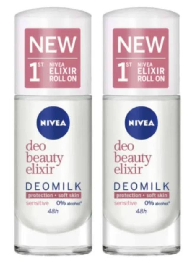 Nivea 2 pieces of Nivea Deo Roll-on Beauty Elixir x 50 ml - Image 1