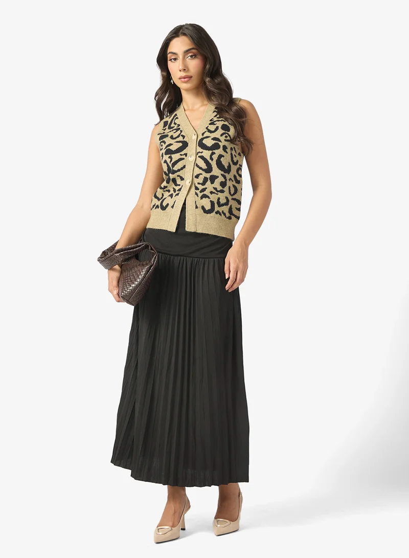 ELLA Animal Print Sweater vest
