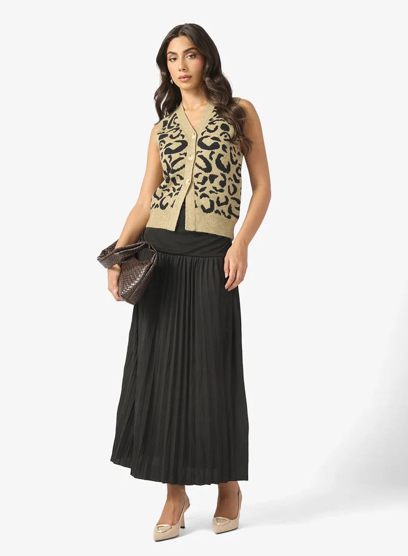 ELLA Animal Print Sweater vest