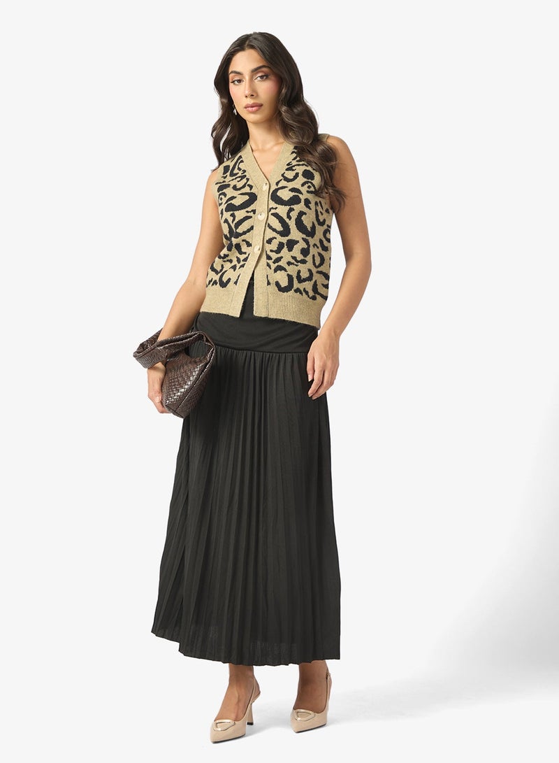 ELLA Animal Print Sweater vest - Image 4