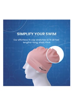 ENDLESS  EL1019 Classic Comfortable Plain Silicon Swimming Cap | Material : Silicon | Fully Elastic Waterproof Swimming Cap for Long and Short Hair with Thicker Edge | For Adults, Women and Men  - Image 3
