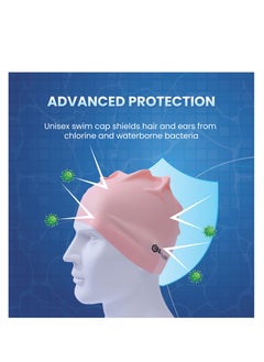 ENDLESS  EL1019 Classic Comfortable Plain Silicon Swimming Cap | Material : Silicon | Fully Elastic Waterproof Swimming Cap for Long and Short Hair with Thicker Edge | For Adults, Women and Men  - Image 4