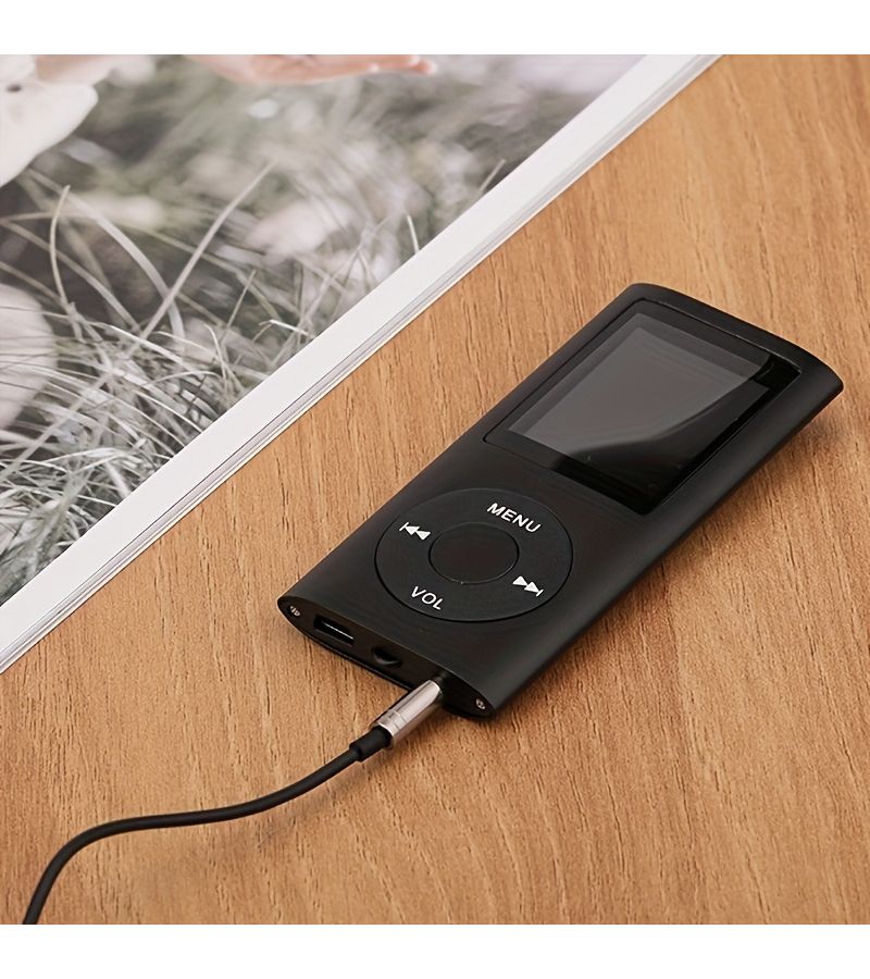 New MP3 Player with Wired Earphones Volume Control Blue No Card Compact USB Pocket Media Player for Music Videos and Ebooks - Image 2