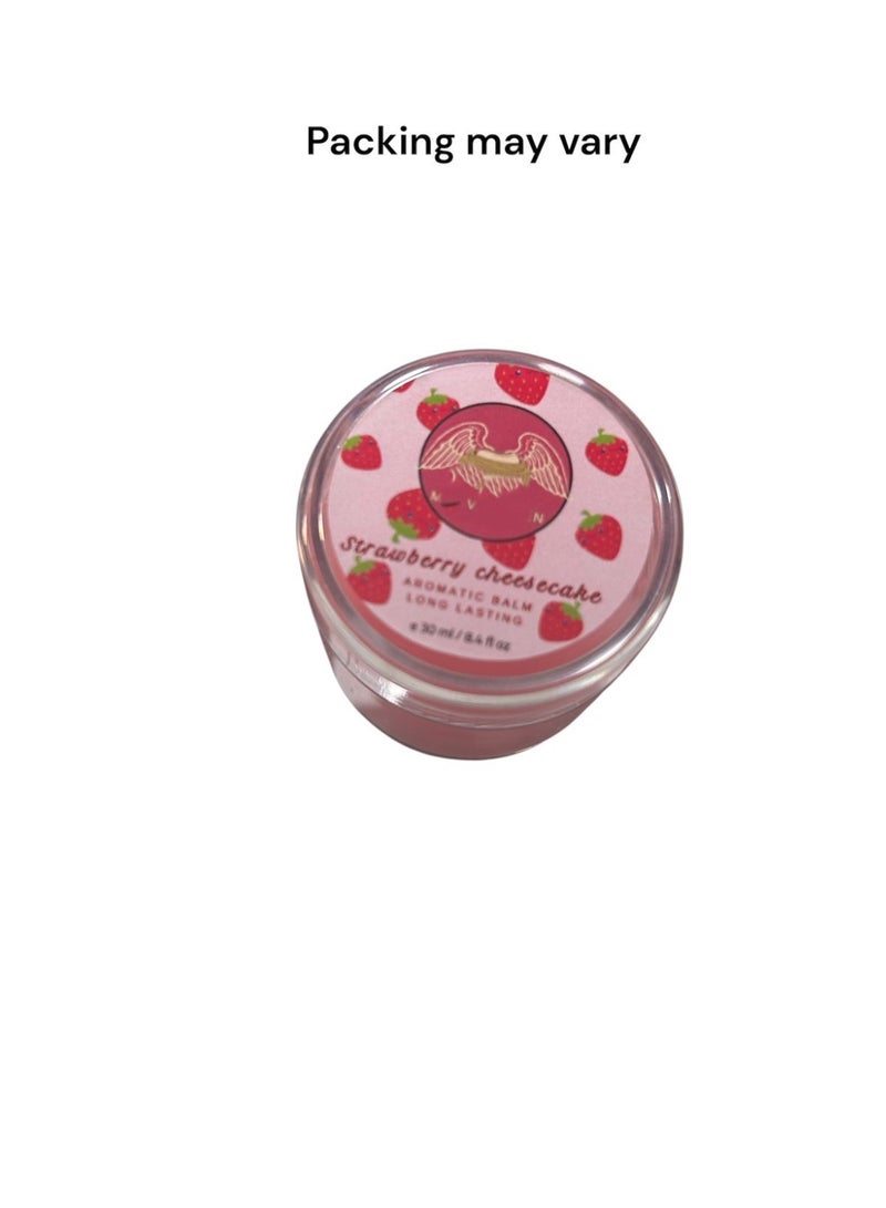 Aromatic balm is a long-lasting with a strawberry cheesecake flavor. - Image 1