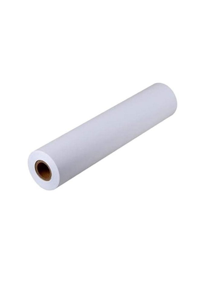 Generic - White jumbo Easel Drawing Art Paper Roll for Kids, (44cm x 50m) 55yards 80gsm Big Stand Paper Roll for Painting, Sketching, Plotter, Tracings, Gift Wrapping, Table Cover, Wall Arts, Bulletin Board - Image 1