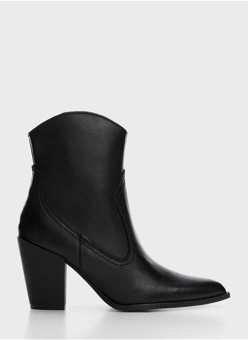 MANGO - Larson1 Zipped Ankle Boots - Image 1