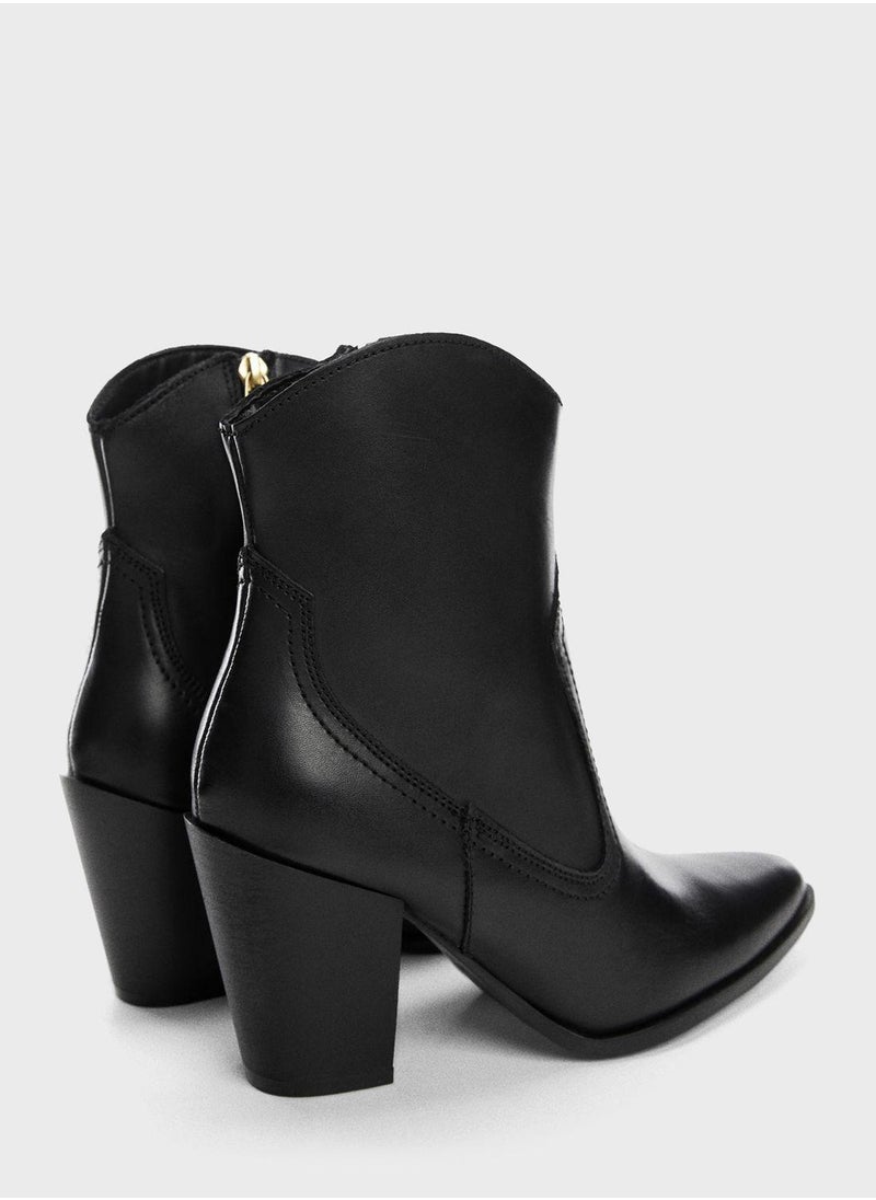 MANGO - Larson1 Zipped Ankle Boots - Image 1