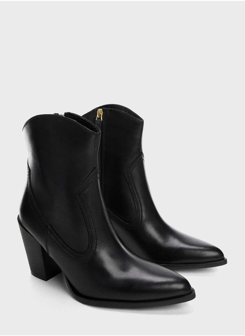 MANGO - Larson1 Zipped Ankle Boots - Image 1