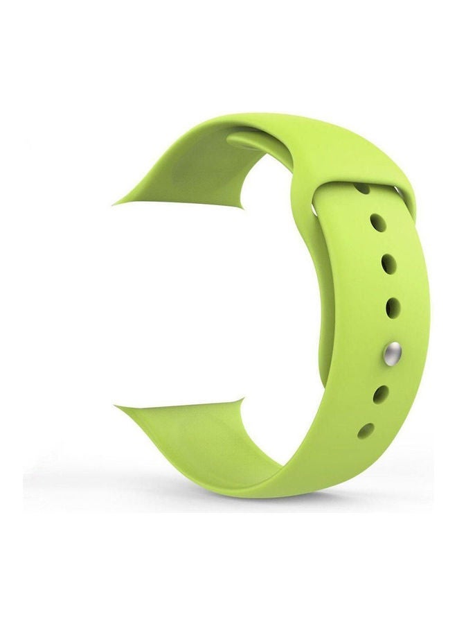 Loquat Silicone Sport Replacement Wristband Strap For Apple Watch Lemon - Image 1