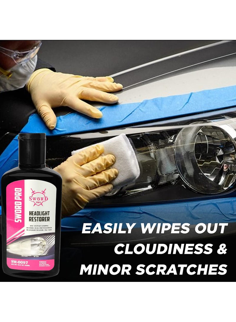 سورد برو مُجدد المصابيح الأمامية SWORD PRO Ultimate Headlight Restorer يعمل على إضفاء وضوح على المصابيح الأمامية لسيارتك 300 مل SW-0097 - Image 2