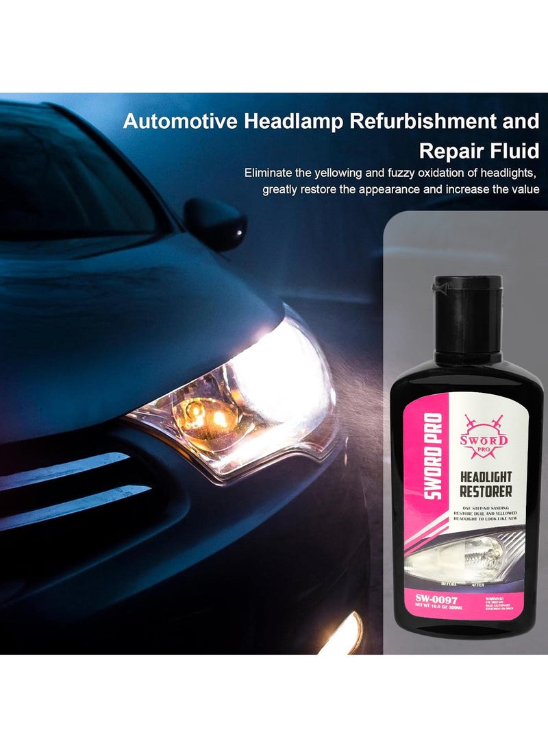 سورد برو مُجدد المصابيح الأمامية SWORD PRO Ultimate Headlight Restorer يعمل على إضفاء وضوح على المصابيح الأمامية لسيارتك 300 مل SW-0097 - Image 4