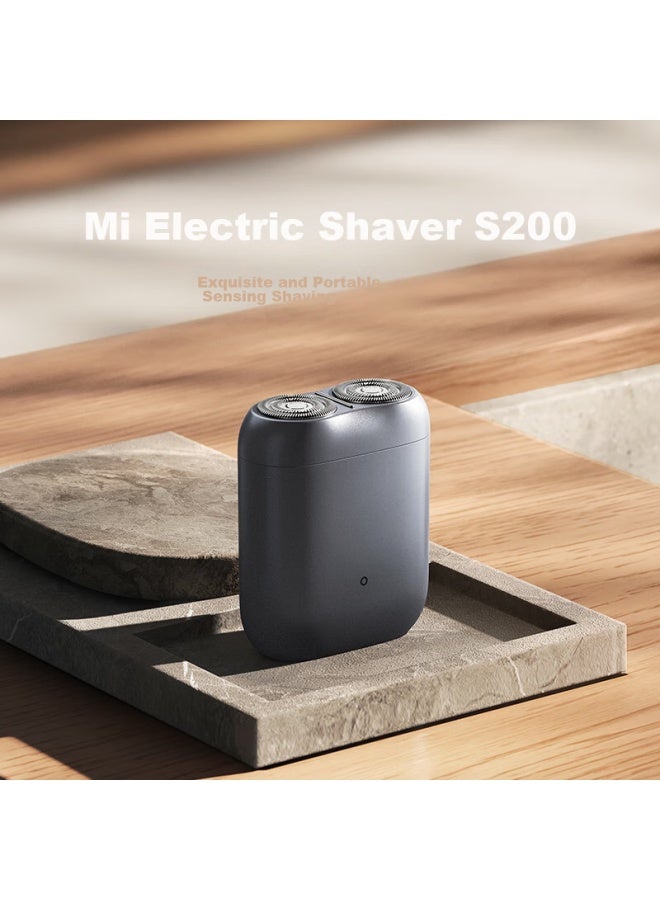 Mijia Electric Shaver S200, Xiaomi Portable Razor, Smart Sensor Shaving With Detachable Magnetic Blade Head, Glacier Silver, Gift For Boyfriend, Portable For Travel - Image 1