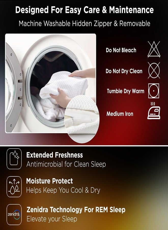 Dr Trust USA Memory Foam Pillow for Comfortable Sleep, Soft Luxurious Orthopedic, Bed Pillow for Neck & Shoulder Pain Relief, Breathable Elegant White Color Fabric Cover (60 x 40 x 11 cm) - Image 4