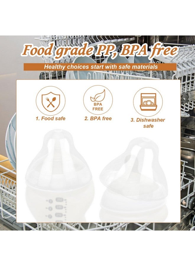 lasuroa 4pcs Baby Bottle Lids Replacement for Tommee Tippee, Leakproof Seal & BPA-Free Caps Replacement Designed for 5oz and 9oz Bottles - Image 5