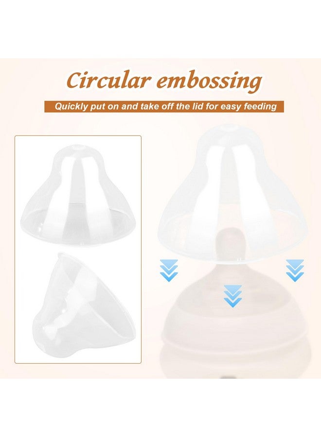 lasuroa 4pcs Baby Bottle Lids Replacement for Tommee Tippee, Leakproof Seal & BPA-Free Caps Replacement Designed for 5oz and 9oz Bottles - Image 4
