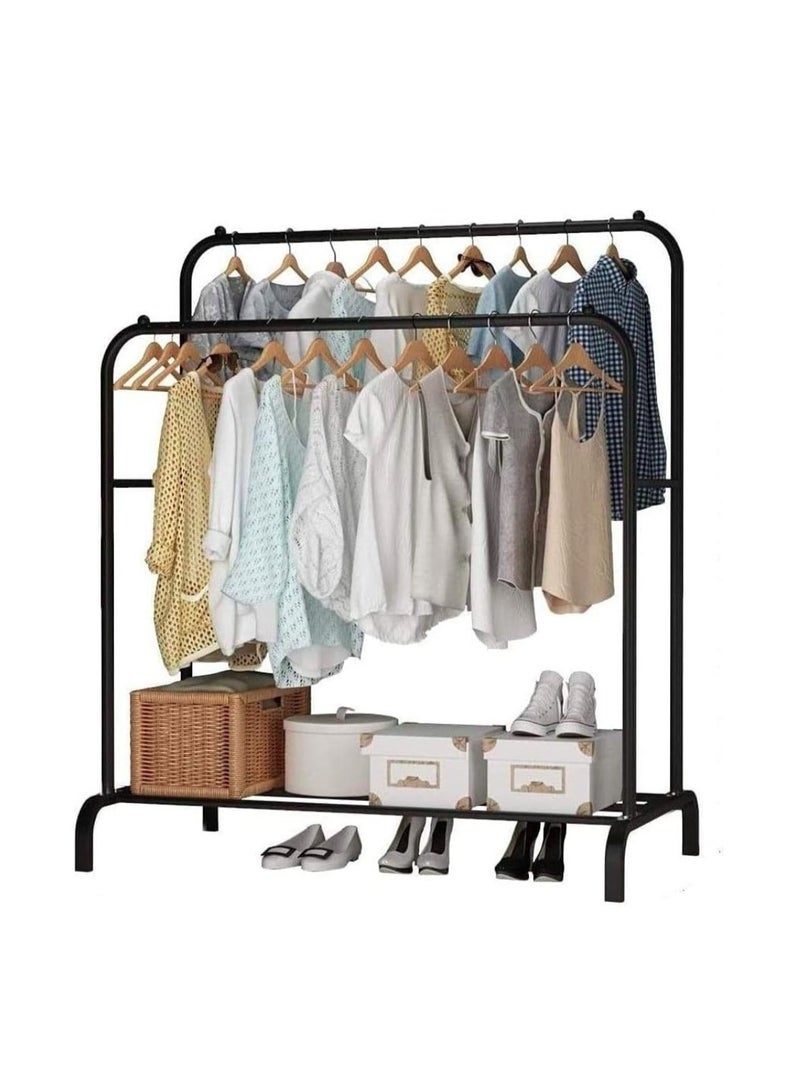 إيباسكت منظم واستاند ملابس معدني  (110 × 45 × 150 سم)الاستاند مصنوع من المعدن *معدن (لون اسود) - Image 1