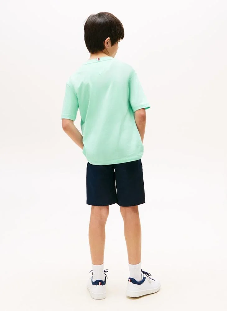 تومي هيلفيغر Kids Essential Crew Neck T-Shirt