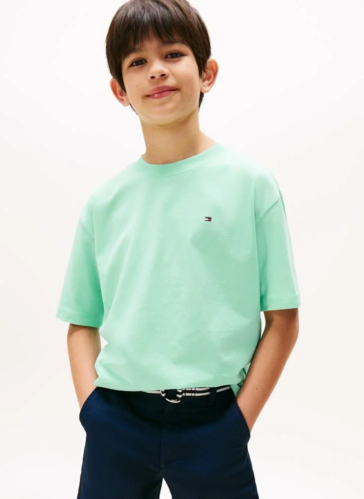 تومي هيلفيغر Kids Essential Crew Neck T-Shirt
