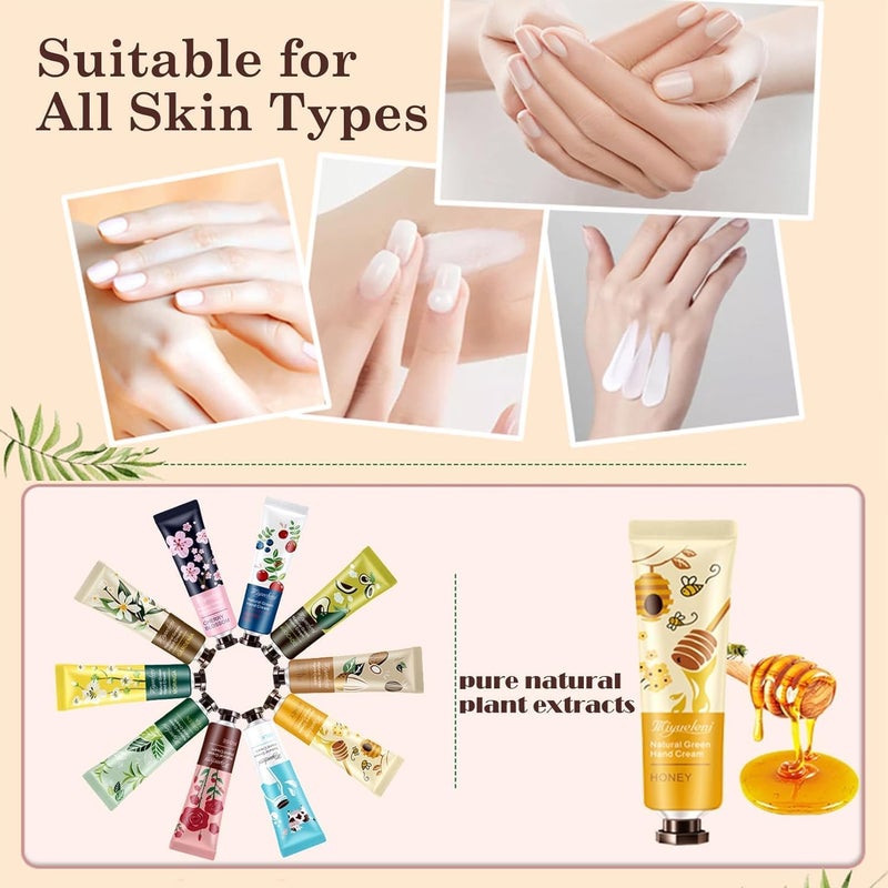 20 Pack Hand Cream Gift Set for Women, Travel Size Hand Lotion with Aloe Vera & Vitamin E, Moisturizing Hand Care Cream for Dry Cracked Hands, Mini Hand Cream Gifts for Mom, Friends and Teachers - Image 4
